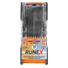 Набор пилок T-SET 2, 10 шт. по дер.и мет.(T127Dx2,T119BOx2,T118Ax2,T111Cx2,T101Bx2) "Runex"